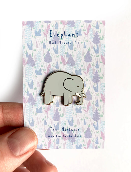 Elephant Enamel Pin by Tom Hardwick