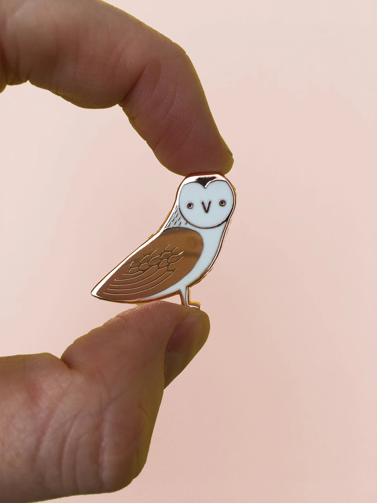 Barn Owl Enamel Pin by Tom Hardwick