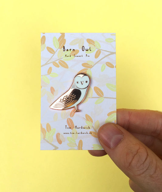 Barn Owl Enamel Pin by Tom Hardwick