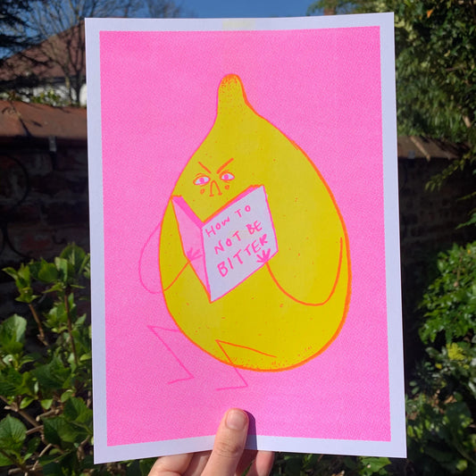 Bitter Lemon RISO Art Print by 2Bmcr