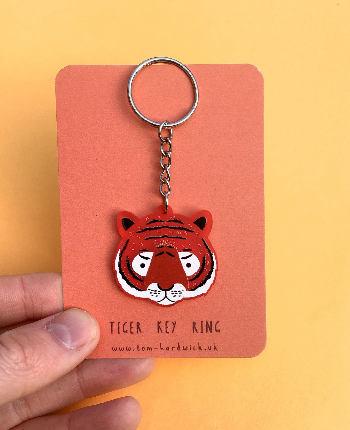 Tiger Acrylic Keyring by Tom Hardwick