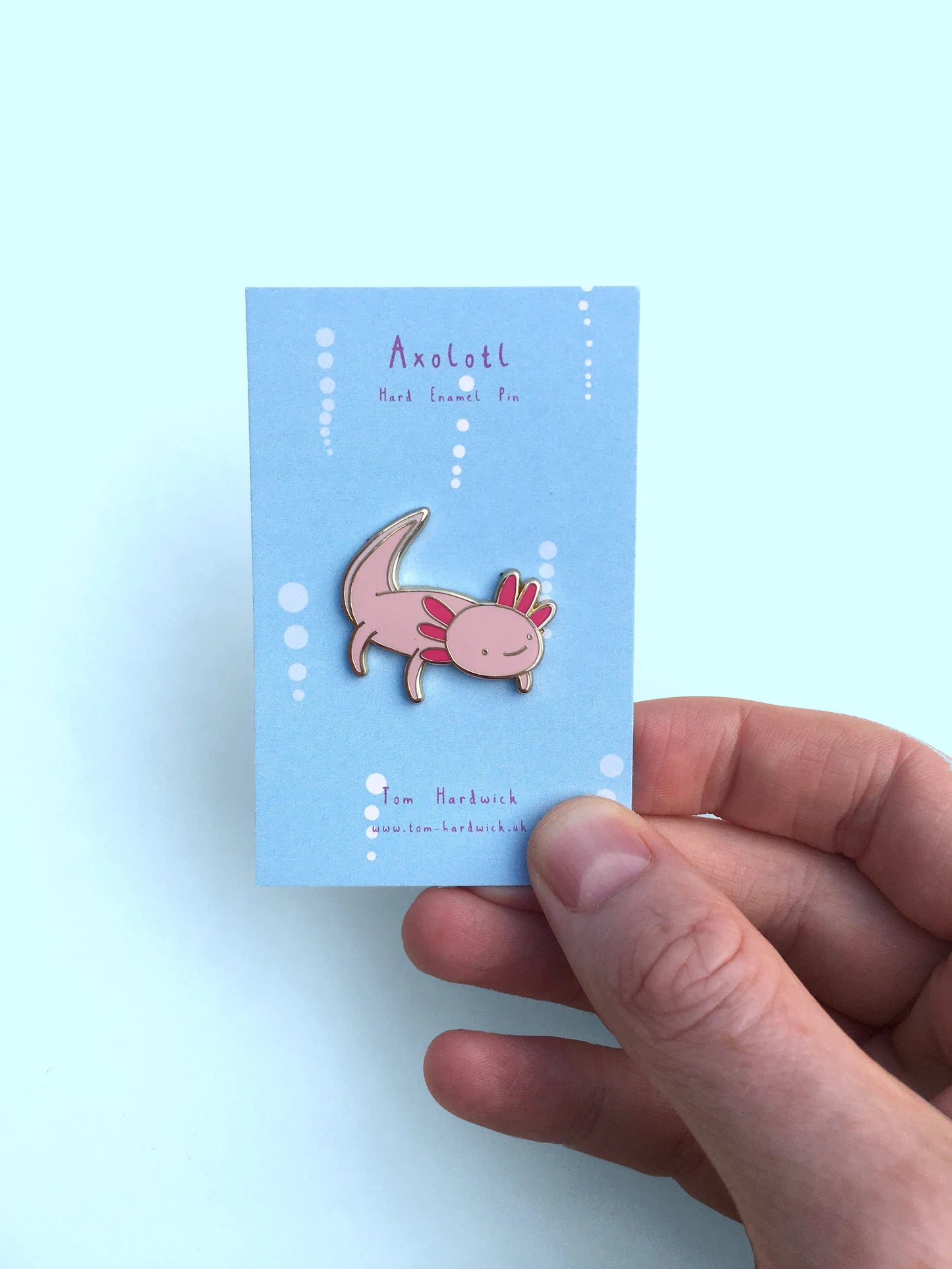 Axolotl Enamel Pin by Tom Hardwick