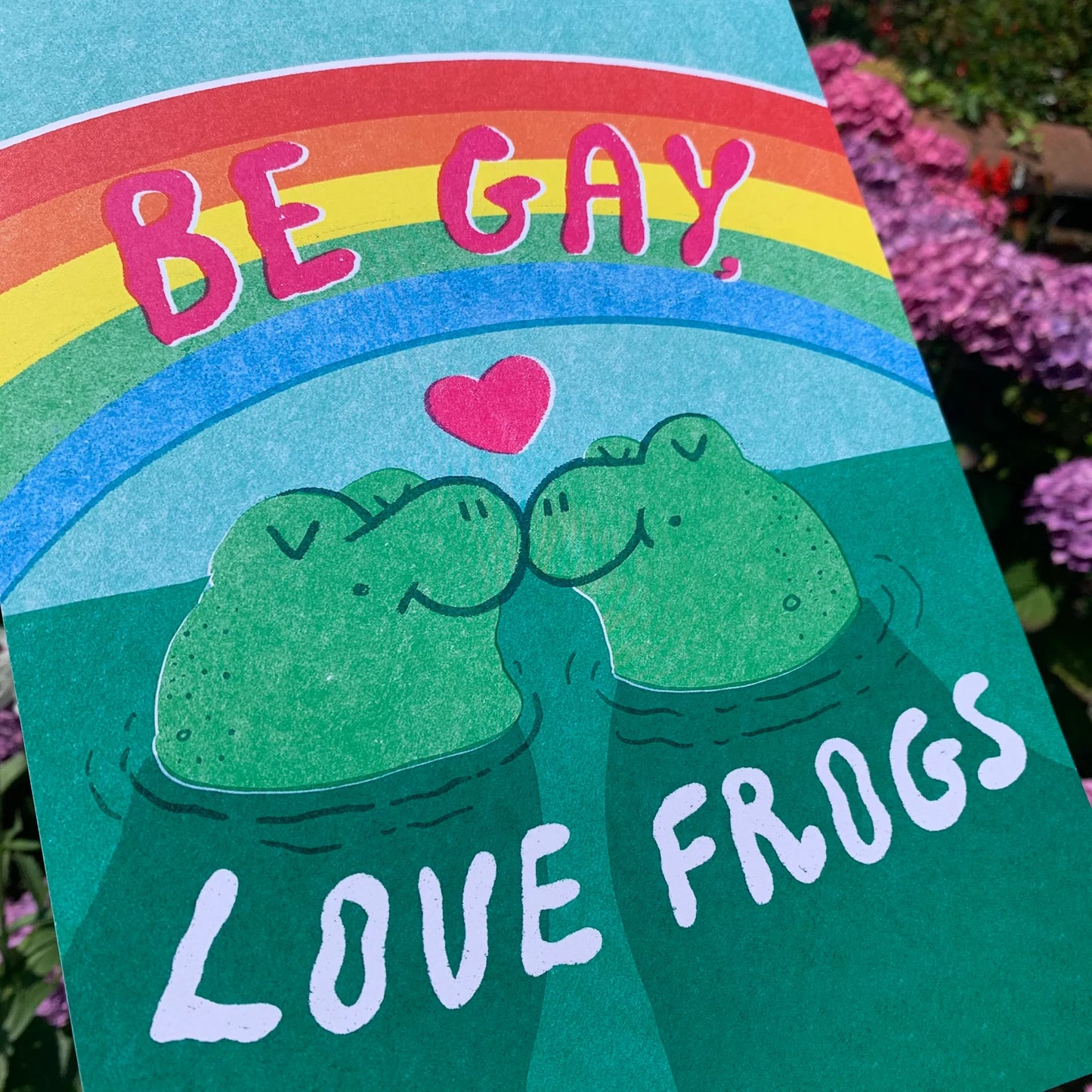 Be Gay Love Frogs Art Print by 2Bmcr