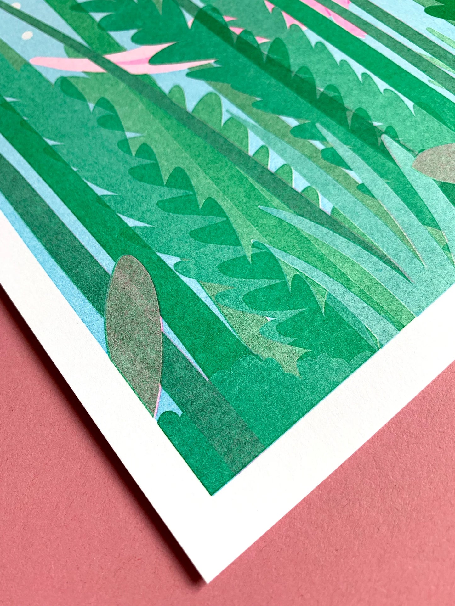 Axolotl Risograph Print by Tom Hardwick