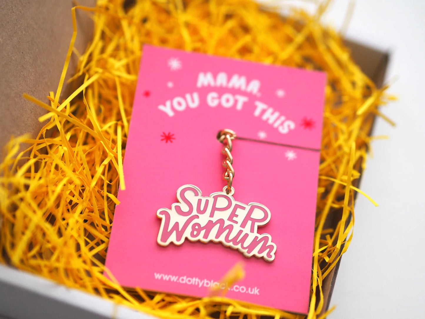 Super Womum Keychain by Dotty Black