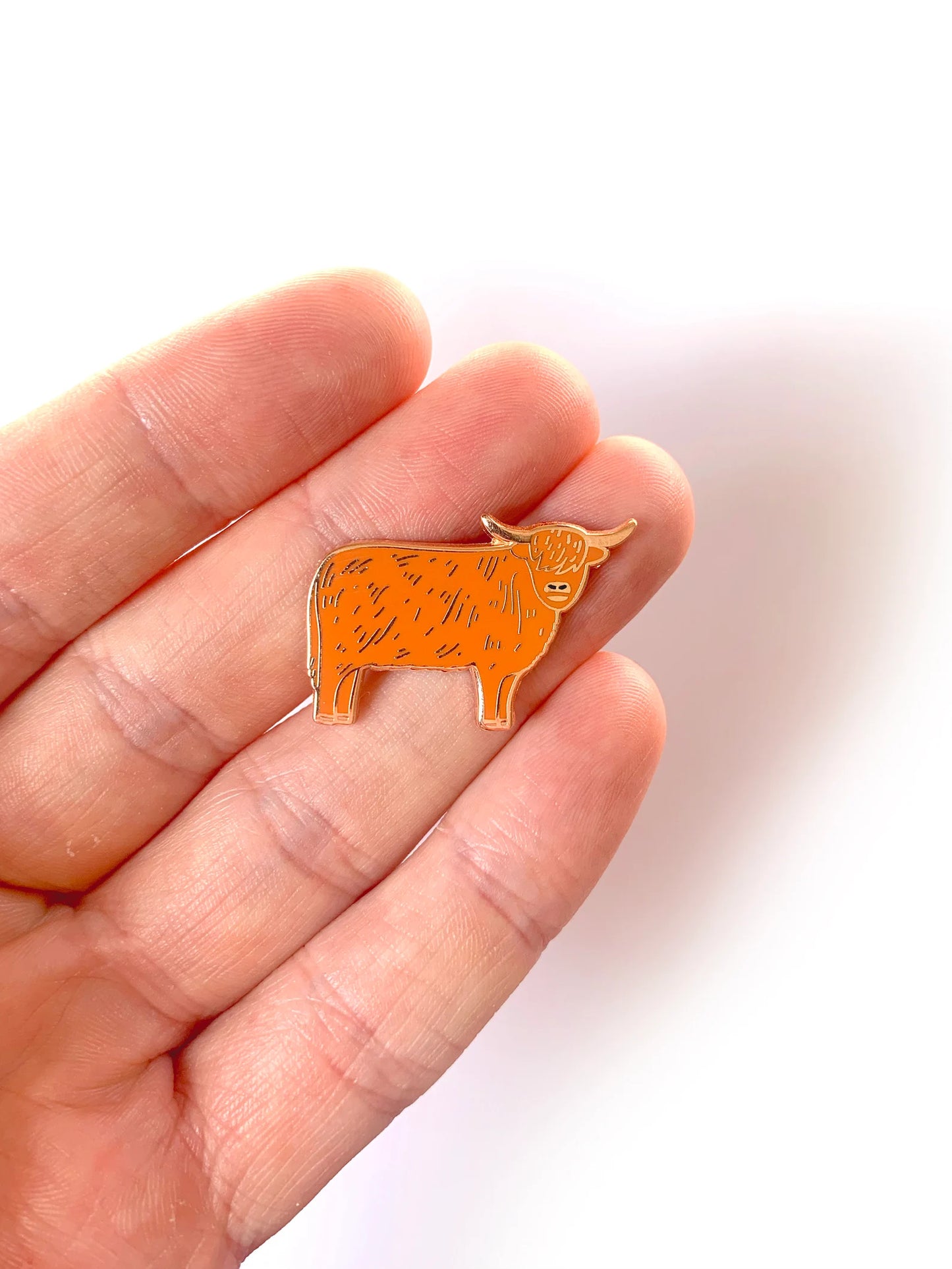 Highland Cow Enamel Pin by Tom Hardwick