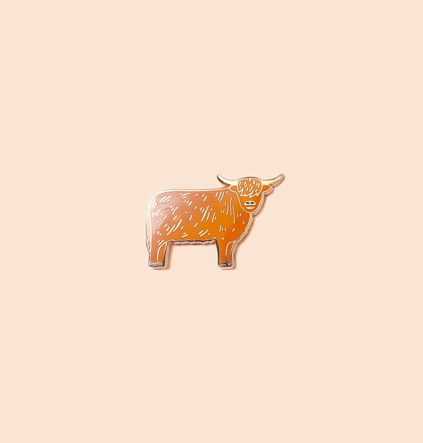 Highland Cow Enamel Pin by Tom Hardwick