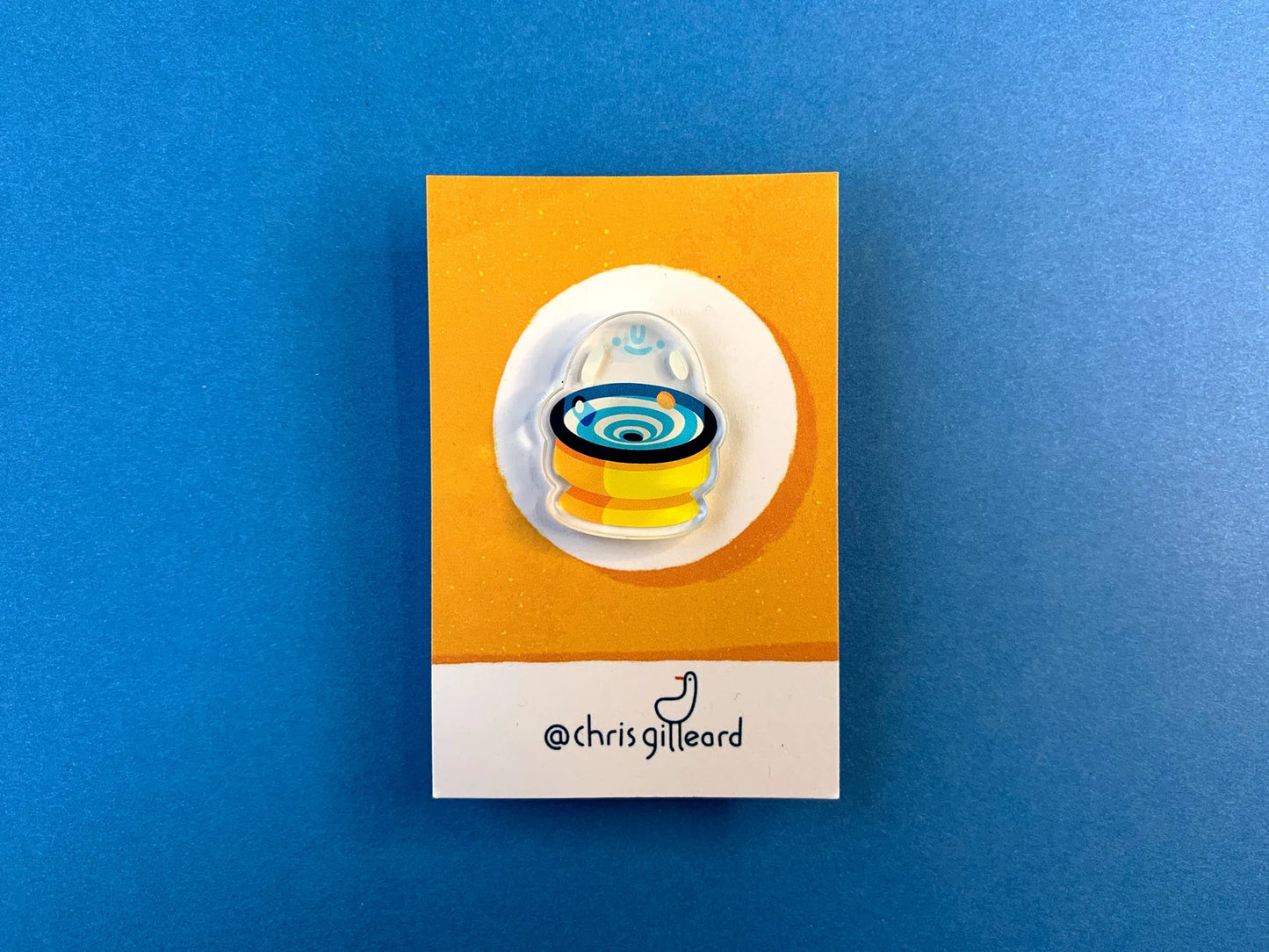 Spinning coin Acrylic Pin by Gilleard