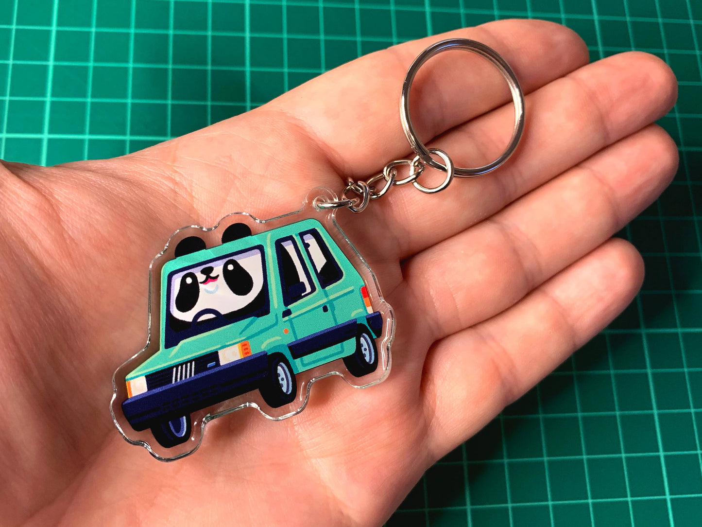 Panda in a Panda Keyring by Gilleard