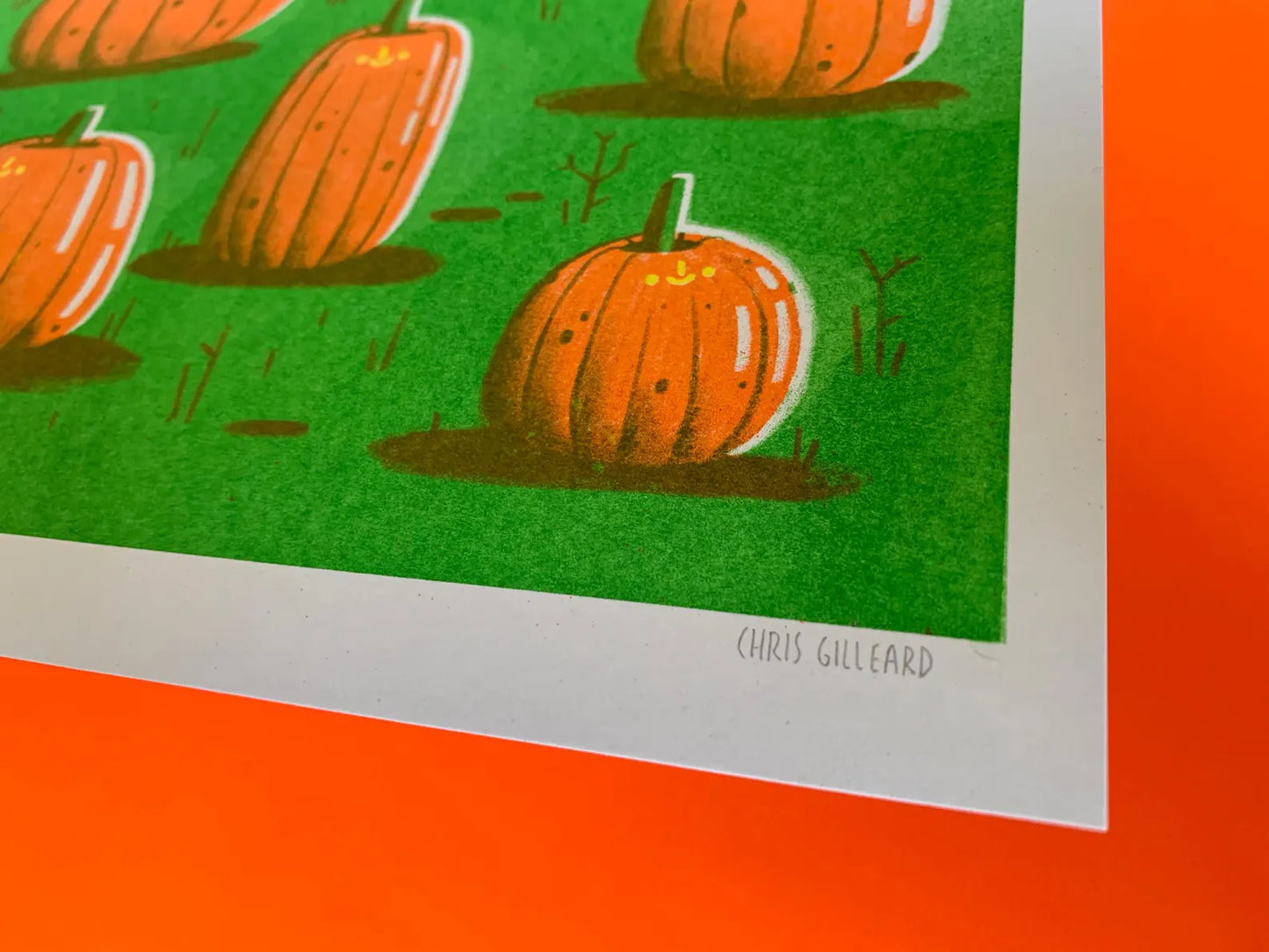 Pumpkin Patch Riso Print