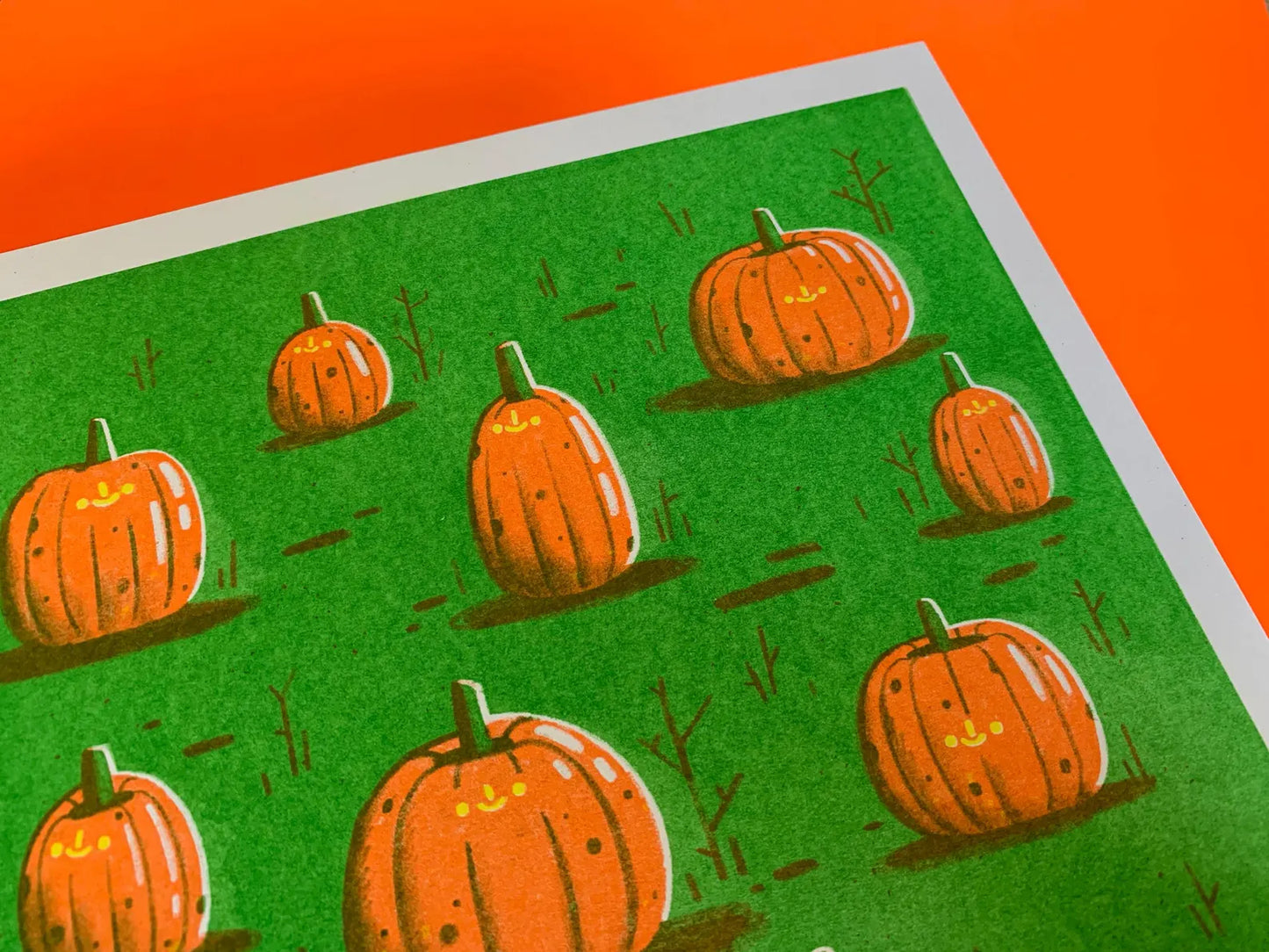 Pumpkin Patch Riso Print