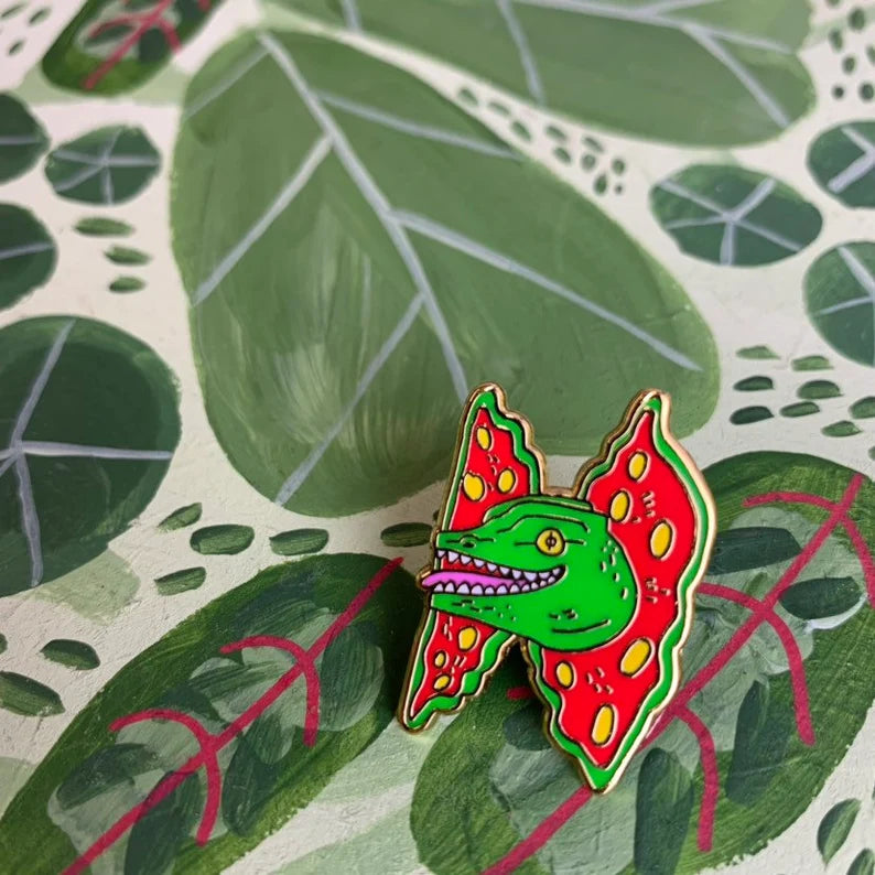 Dilophosaurus Dinosaur Hard Enamel Pin