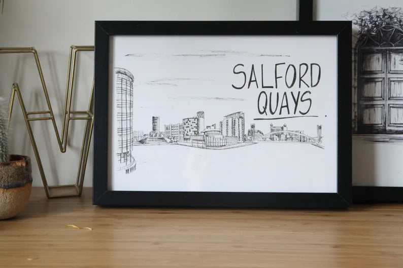 Salford Quays Print by Christopher Walster