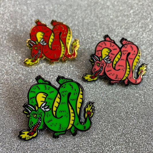 Fiery Dragon Hard Enamel Pin