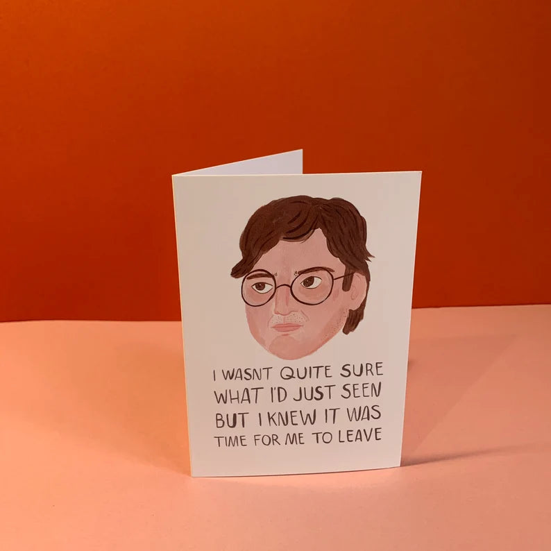 Wasn't Quite Sure Theroux Quote inspired Greeting Card