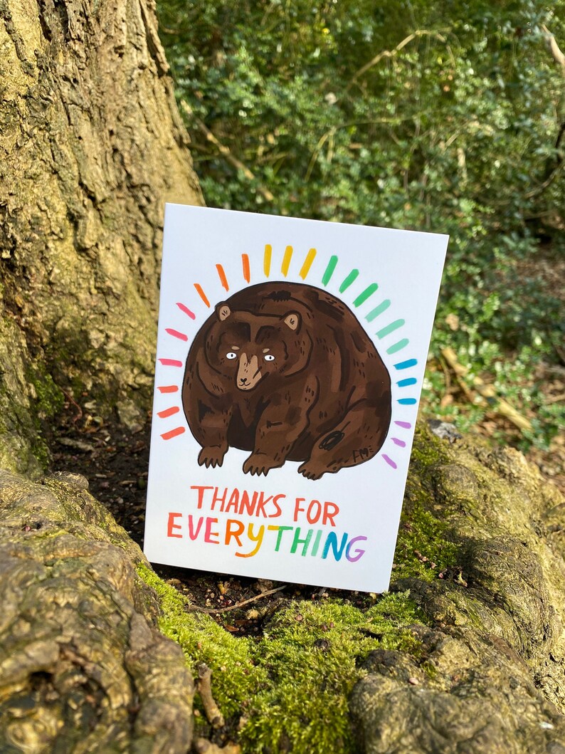 Thanks For Everything Bear Greeting Card