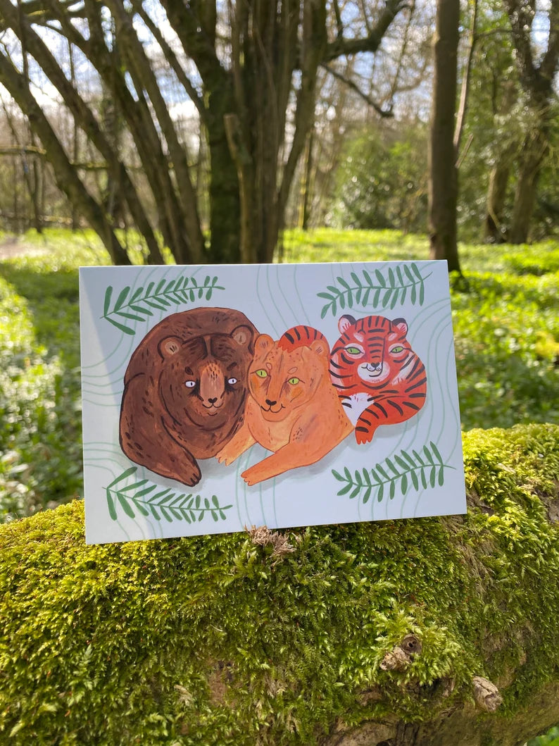 BLT Bear, Lion and Tiger Card