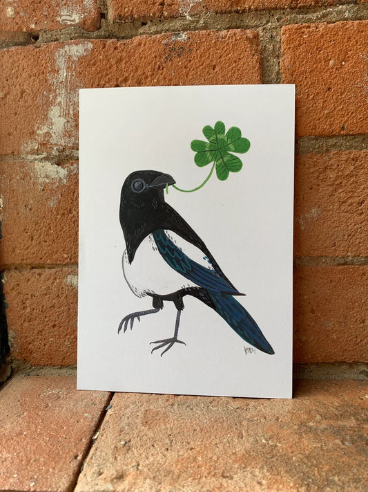 Lucky Magpie - Art Print