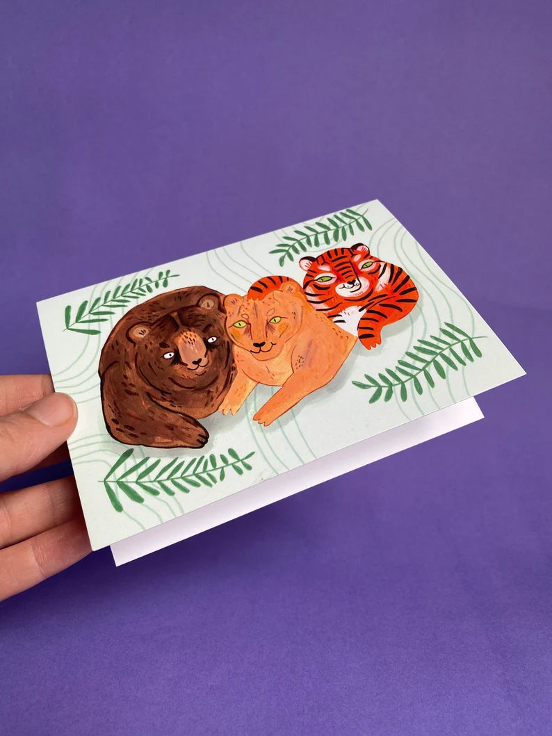 BLT Bear, Lion and Tiger Card