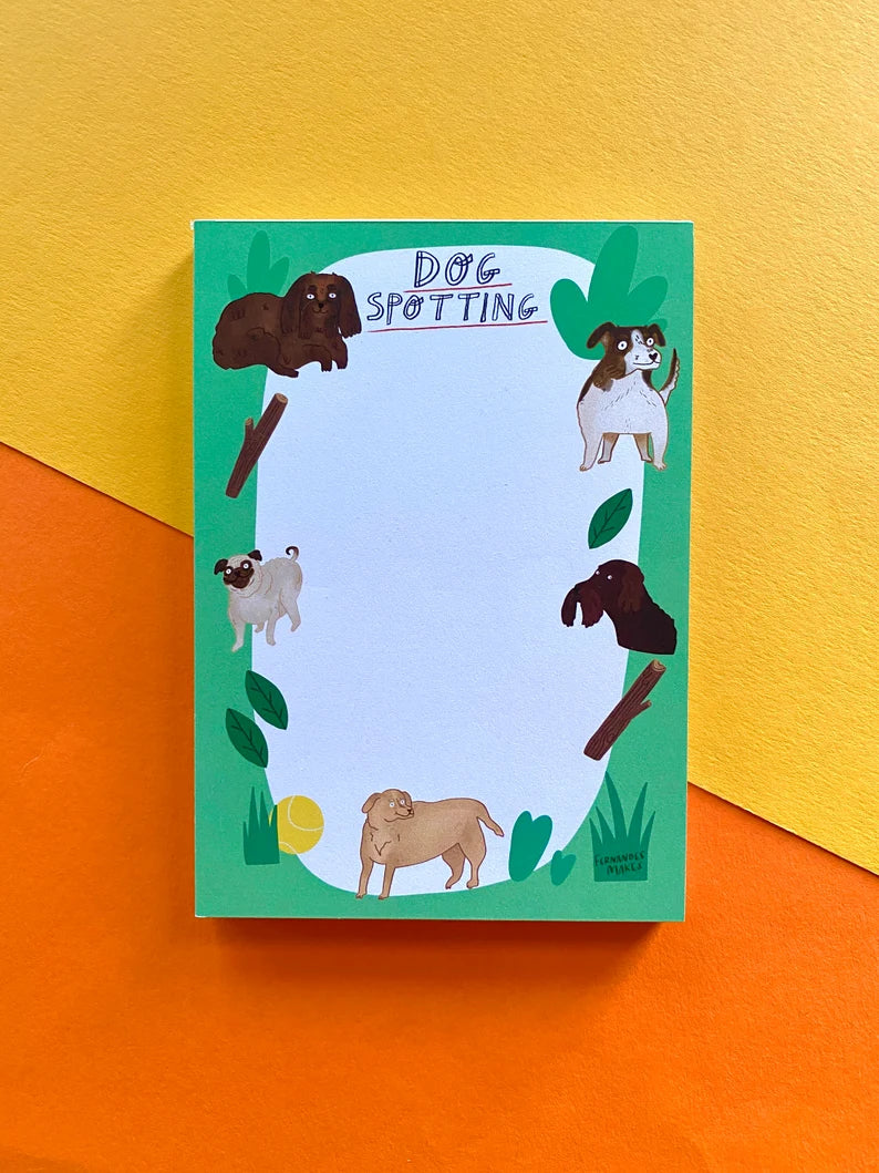 Dog Spotting Notepad by Fernandes Makes