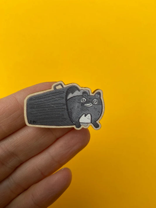 Raccoon Wooden Pin