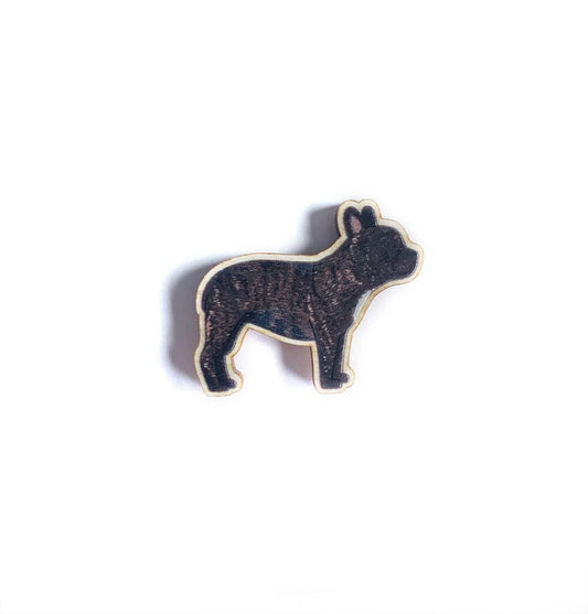 French Bulldog Wooden Dog Pin