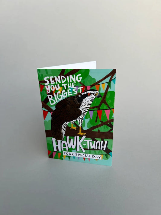 Hawk Tuah Greeting Card by Fernandes Makes