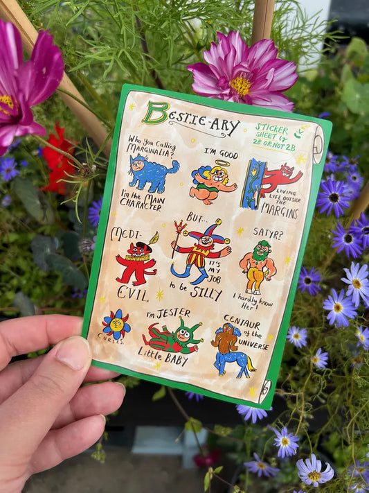 Bestie-ary Sticker Sheet by 2Bmcr