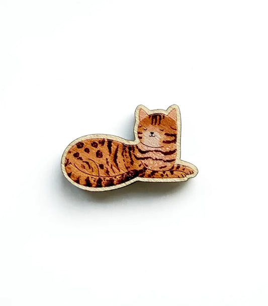 Bengal Cat Wooden Pin