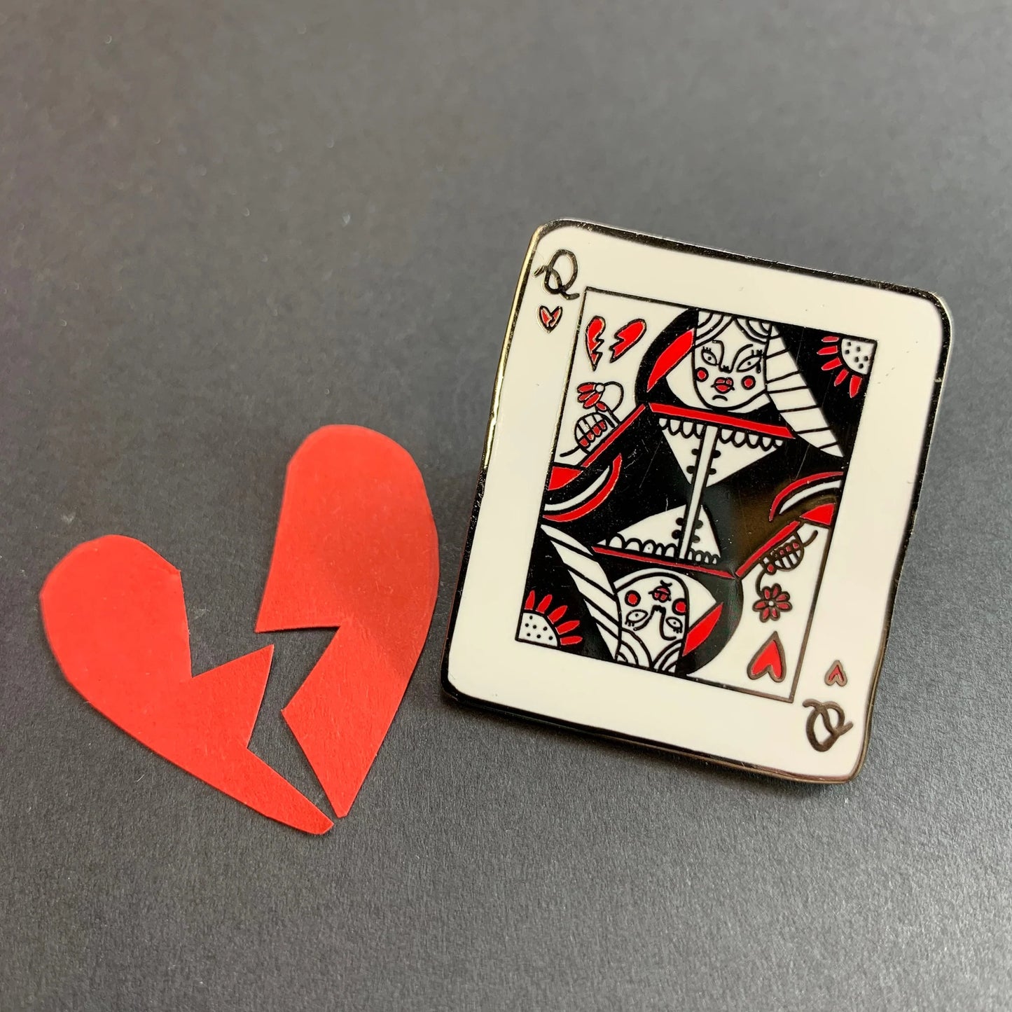 Queen Of Hearts Enamel Pin