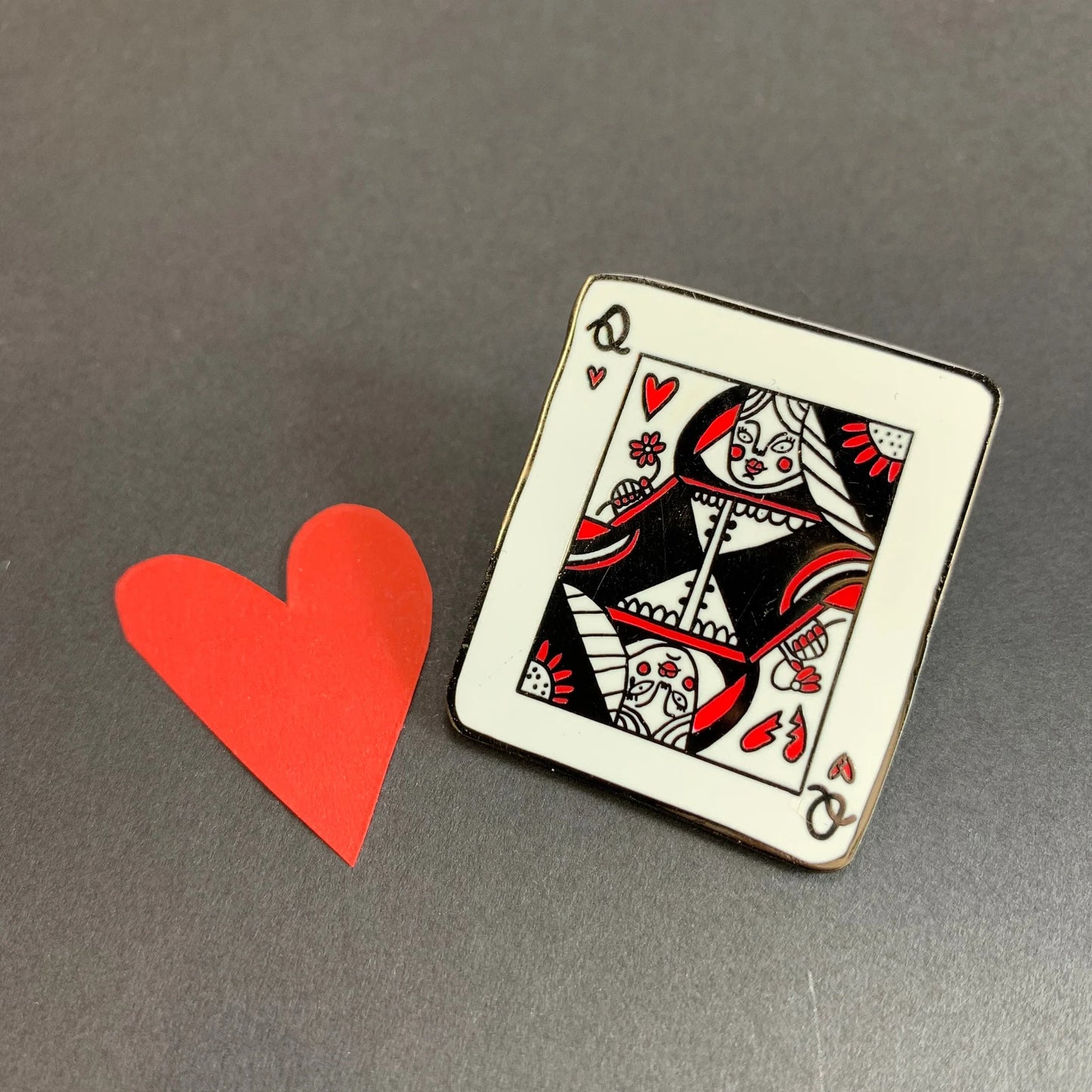 Queen Of Hearts Enamel Pin