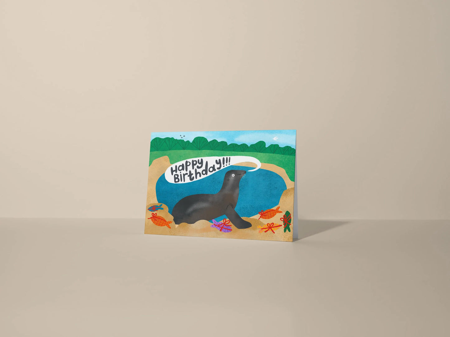 Happy Birthday Seal Greeting Card