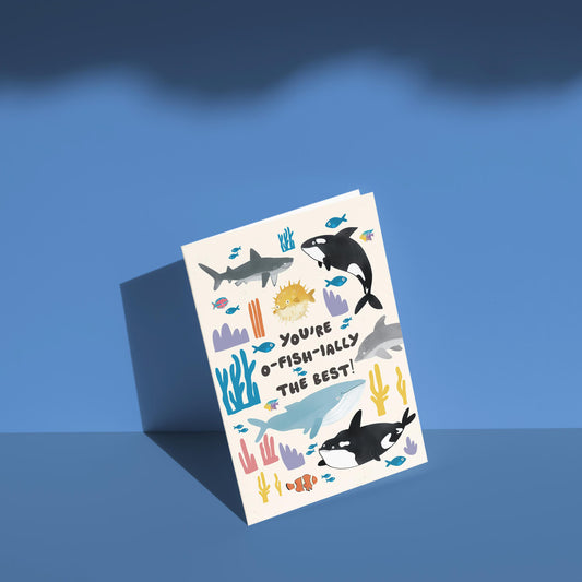 You're O-fish-ially The Best Greeting Card by Fernandes Makes
