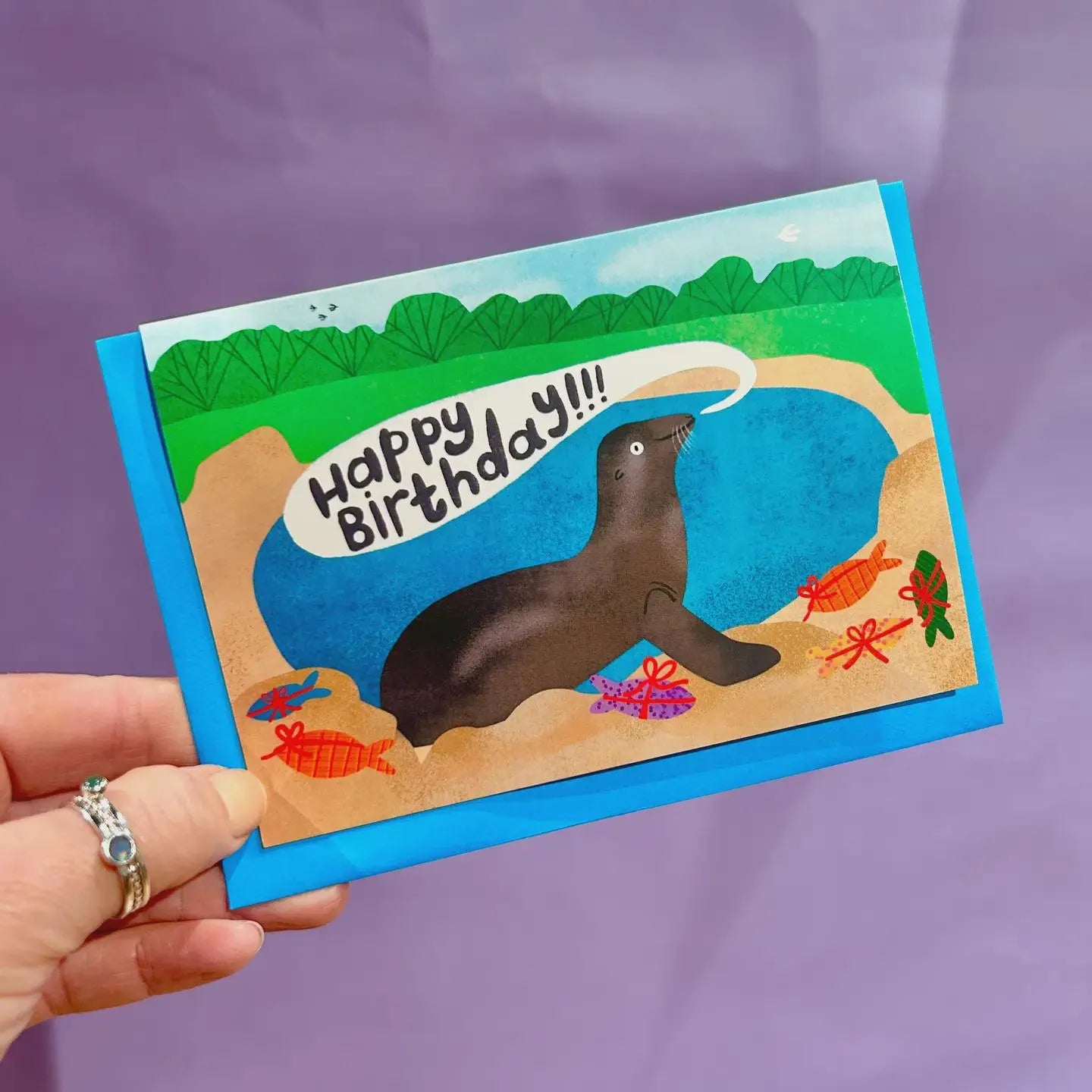 Happy Birthday Seal Greeting Card