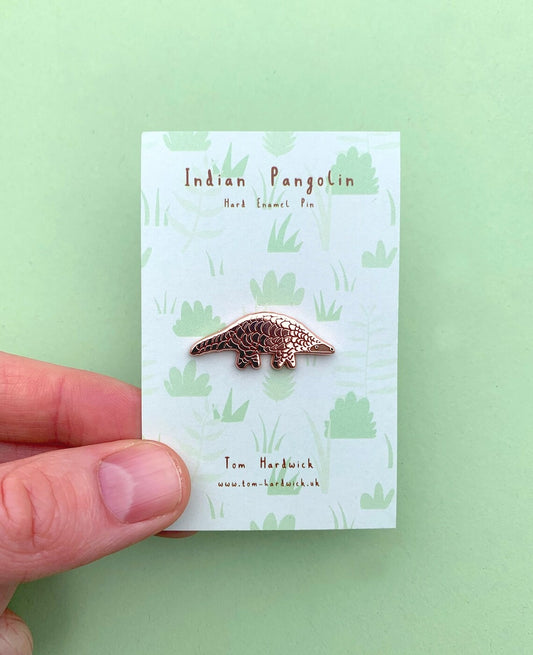 Indian Pangolin Enamel Pin by Tom Hardwick