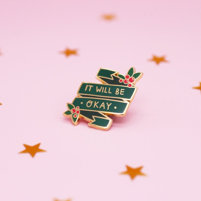 Positive Self Care Enamel Pins by Jess Rachel Sharp