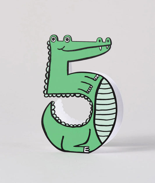 Croc 5th Birthday Card by Wrap Magazine