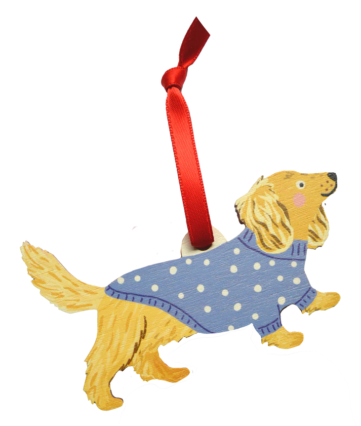 Long Haired Dachshund Decoration