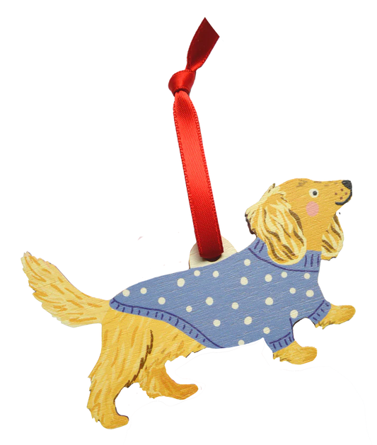 Long Haired Dachshund Decoration