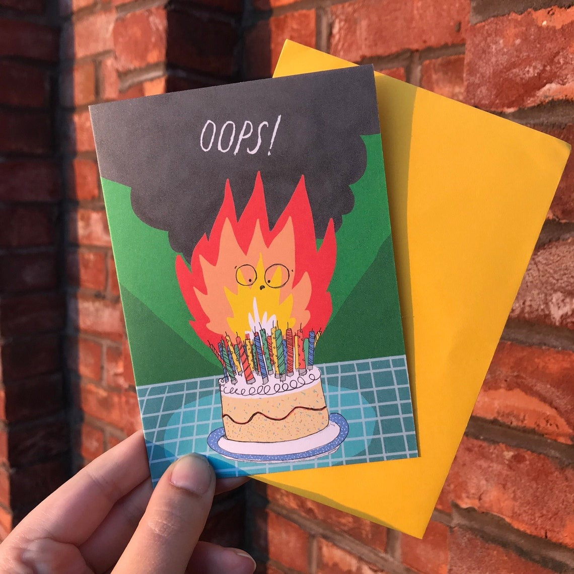 Oops! Flame Birthday Card by 2Bmcr