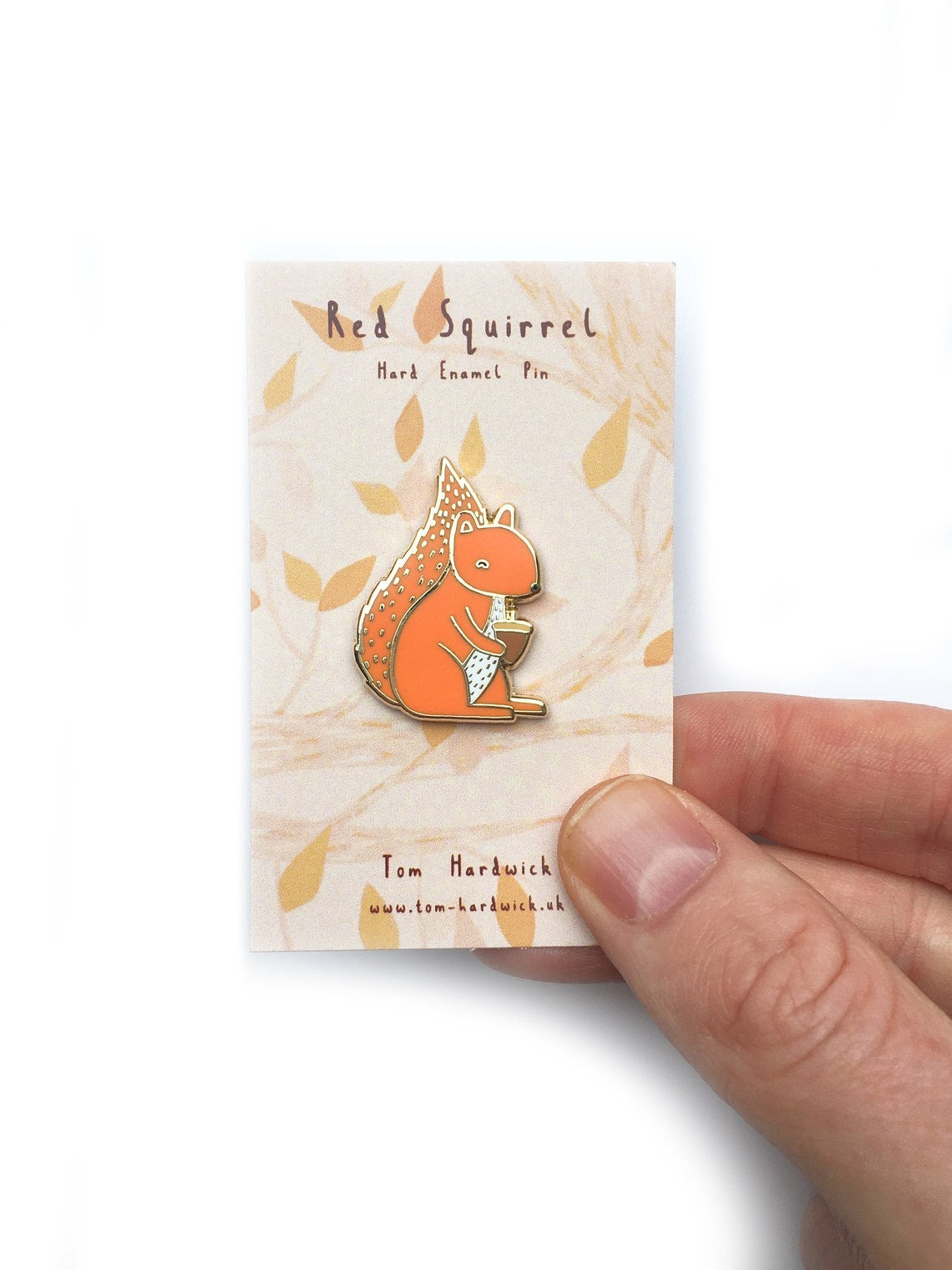 Red Squirrel Enamel Pin by Tom Hardwick