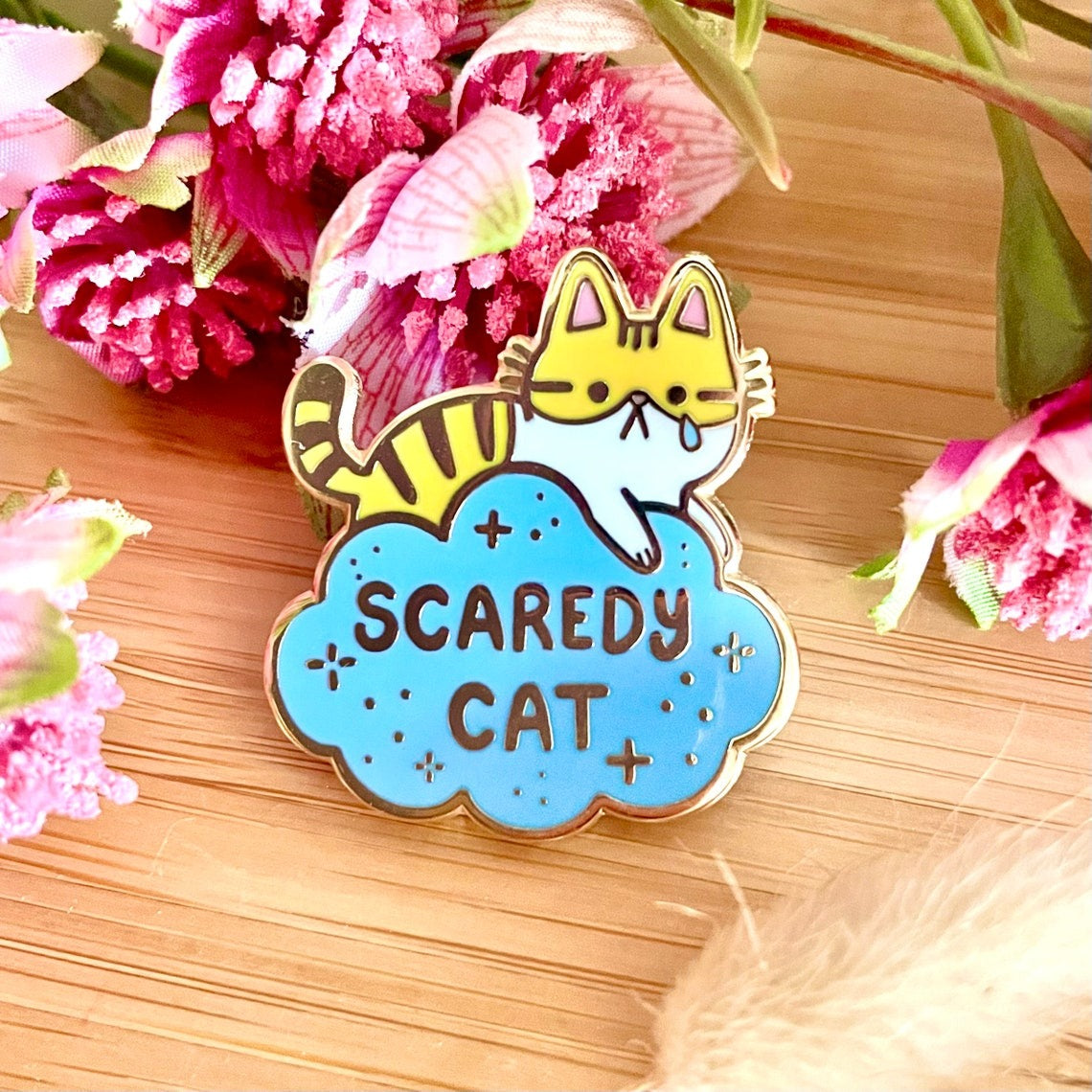 Scaredy Cat Pin by Ellen Stubbings