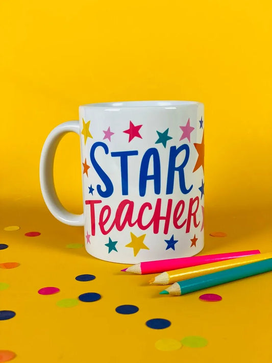 Star Teacher Mug by Dotty Black