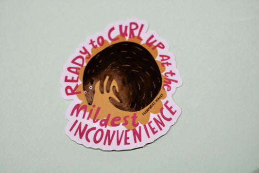 Curl Up inconvenience Sticker