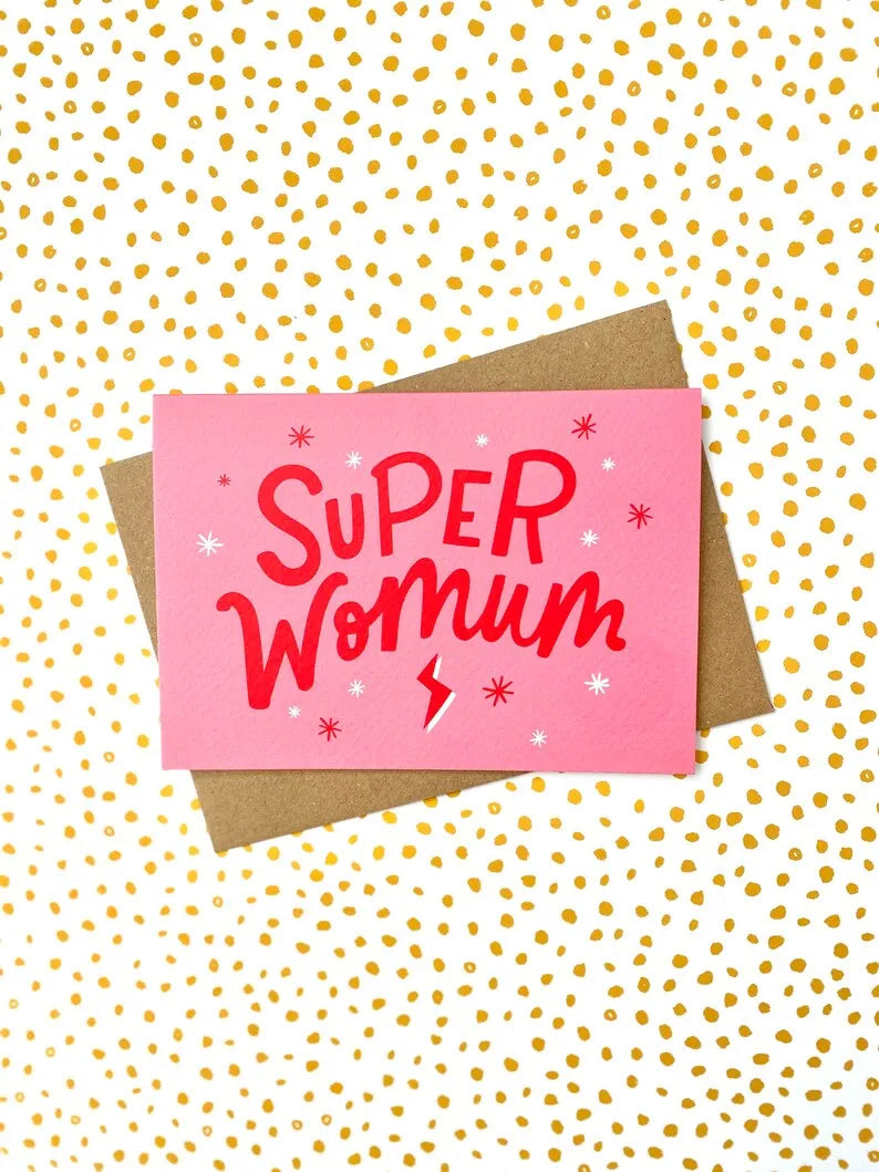 Super Womum Card by Dotty Black