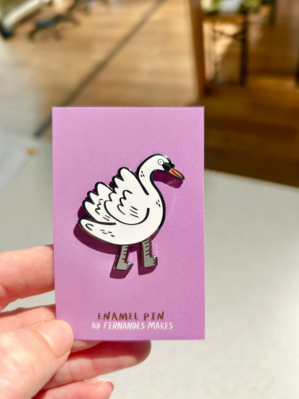 Swan Enamel Pin by Fernandes Makes