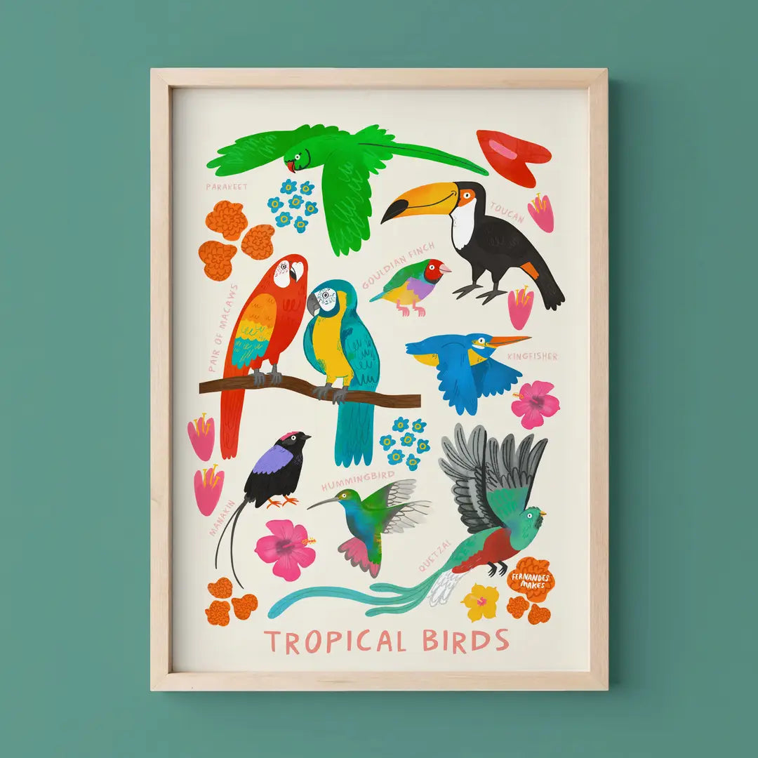 Tropical Birds -Art Print