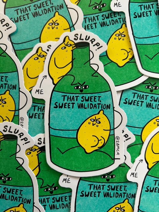 Sweet Validation lemon - Vinyl Sticker by 2Bmcr