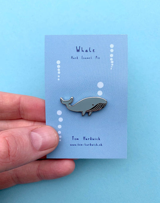 Whale Enamel Pin by Tom Hardwick