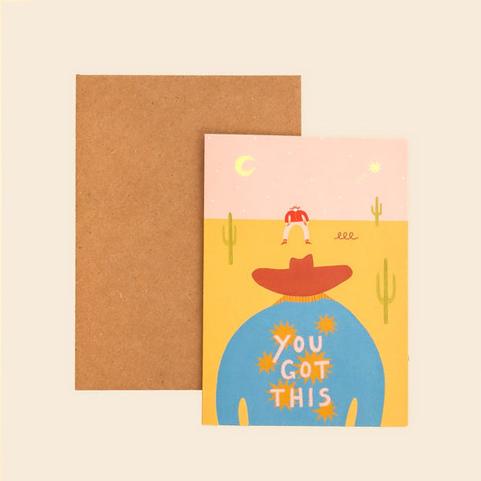 Fast Draw Cowboy You Got This Card by Little Black Cat